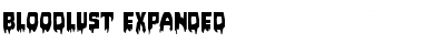 Download Bloodlust Expanded Font Download Bloodlust Expanded Font