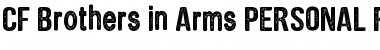 Download CF Brothers in Arms PERSONAL Font Download CF Brothers in Arms PERSONAL Font