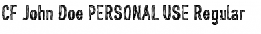 Download CF John Doe PERSONAL USE Font Download CF John Doe PERSONAL USE Font