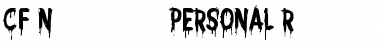 Download CF Nightmare PERSONAL Font Download CF Nightmare PERSONAL Font