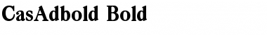 Download CasAdbold Font Download CasAdbold Font