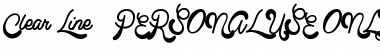 Download Clear Line PERSONAL USE ONLY Font Download Clear Line PERSONAL USE ONLY Font