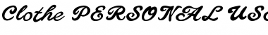 Download Clothe PERSONAL USE ONLY Font Download Clothe PERSONAL USE ONLY Font