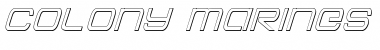 Download Colony Marines Outline Italic Font Download Colony Marines Outline Italic Font