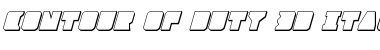 Download Contour of Duty 3D Italic Font Download Contour of Duty 3D Italic Font