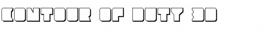 Download Contour of Duty 3D Font Download Contour of Duty 3D Font