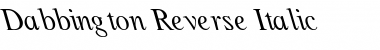 Download Dabbington Reverse Italic Font Download Dabbington Reverse Italic Font