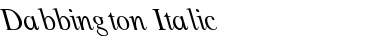 Download Dabbington-Italic Font Download Dabbington-Italic Font