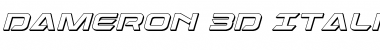 Download Dameron 3D Italic Font Download Dameron 3D Italic Font