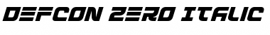 Download Defcon Zero Italic Font Download Defcon Zero Italic Font