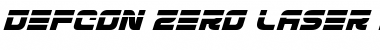 Download Defcon Zero Laser Italic Font Download Defcon Zero Laser Italic Font