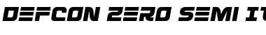 Download Defcon Zero Semi-Italic Font Download Defcon Zero Semi-Italic Font