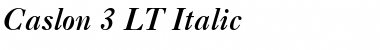 Download Caslon 3 LT Font Download Caslon 3 LT Font