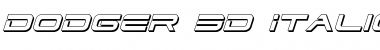 Download Dodger 3D Italic Font Download Dodger 3D Italic Font