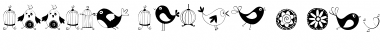 Download DOODLE DINGS 1 Birds Cages Font Download DOODLE DINGS 1 Birds Cages Font