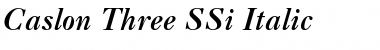 Download Caslon Three SSi Font Download Caslon Three SSi Font