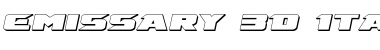 Download Emissary 3D Italic Font Download Emissary 3D Italic Font