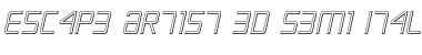 Download Escape Artist 3D Semi-Italic Font Download Escape Artist 3D Semi-Italic Font