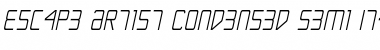Download Escape Artist Condensed Semi-Italic Font Download Escape Artist Condensed Semi-Italic Font