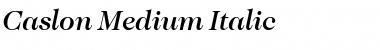 Download Caslon-Medium Font Download Caslon-Medium Font