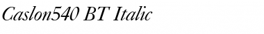 Download Caslon540 BT Font Download Caslon540 BT Font