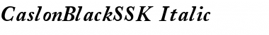 Download CaslonBlackSSK Font Download CaslonBlackSSK Font