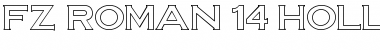Download FZ ROMAN 14 HOLLOW Font Download FZ ROMAN 14 HOLLOW Font