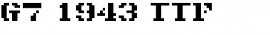 Download G7_1943 TTF Font Download G7_1943 TTF Font