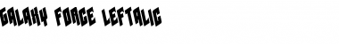 Download Galaxy Force Leftalic Font Download Galaxy Force Leftalic Font