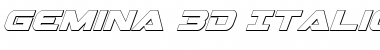 Download Gemina 3D Italic Font Download Gemina 3D Italic Font