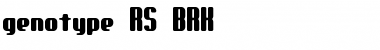 Download genotype RS BRK Font Download genotype RS BRK Font