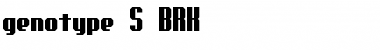 Download genotype S BRK Font Download genotype S BRK Font