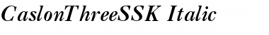 Download CaslonThreeSSK Font Download CaslonThreeSSK Font