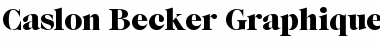 Download Caslon Becker Graphique Font Download Caslon Becker Graphique Font