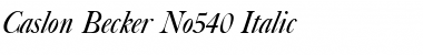 Download Caslon Becker No540 Font Download Caslon Becker No540 Font