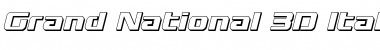 Download Grand National 3D Italic Font Download Grand National 3D Italic Font