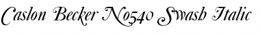 Download Caslon Becker No540 Swash Font Download Caslon Becker No540 Swash Font