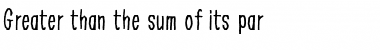 Download Greater than the sum of its par Font Download Greater than the sum of its par Font