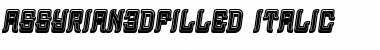 Download Assyrian 3D Filled Font Download Assyrian 3D Filled Font