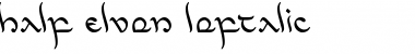 Download Half-Elven Leftalic Font Download Half-Elven Leftalic Font