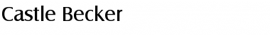 Download Castle Becker Font Download Castle Becker Font
