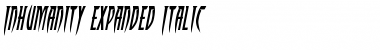 Download Inhumanity Expanded Italic Font Download Inhumanity Expanded Italic Font