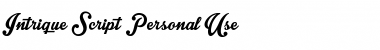 Download Intrique Script Personal Use Font Download Intrique Script Personal Use Font