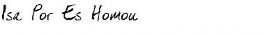 Download Isa Por Es Homou Font Download Isa Por Es Homou Font