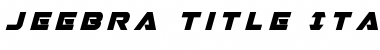Download Jeebra Title Italic Font Download Jeebra Title Italic Font