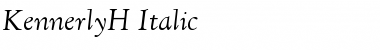 Download KennerlyH-Italic Font Download KennerlyH-Italic Font