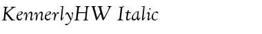 Download KennerlyHW-Italic Font Download KennerlyHW-Italic Font