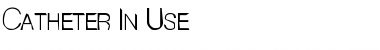 Download Catheter In Use Font Download Catheter In Use Font