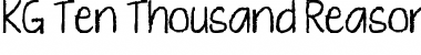 Download KG Ten Thousand Reasons Font Download KG Ten Thousand Reasons Font
