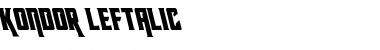 Download Kondor Leftalic Font Download Kondor Leftalic Font